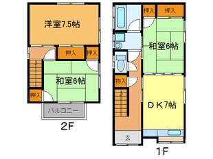 丸穂借家（川野）の物件間取画像